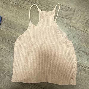 Brandy Melville, crop sweater pink ribbed